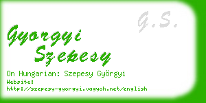 gyorgyi szepesy business card