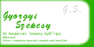 gyorgyi szepesy business card